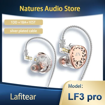 Lafitear LF3pro LF3 pro HI-1DD+1BA+1EST Dynamic driver Hybrid In-Ear Sluchátka Sluchátka Monitor, Sluchátka, Odnímatelný Kabel