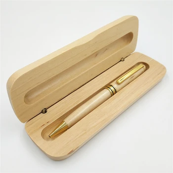 Luxusní Dřevěné Obchodní Kancelář Dárkové Krabičce Kuličkové Pero Kreativní Školní Potřeby Módní Maple Pero Krabice Podpisu Pera