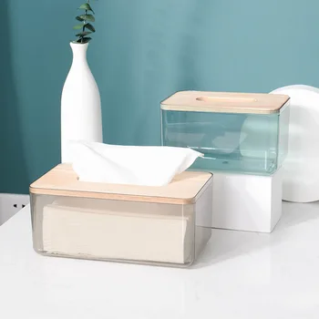 Nordic Minimalistický Kreativní Tkáně Box Domácnost Obývací Pokoj Čerpání Box Hedvábného Papíru Restaurace Ubrousek Úložný Box Pro Domácí