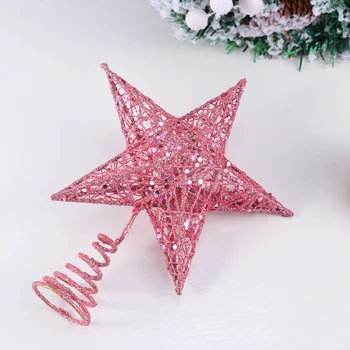 Strom Vánoční Topper Star Xmas Toppersdecoration Luk Dekor Ornament Korunou Lightlights Dar, Strana, Klobouk Hugger Kříž