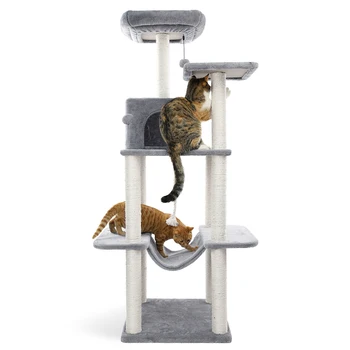 Doprava Zdarma Pet Luxusní Nábytek Cat Tower Pet Cat Tree Towers Lezení Police Kočky Bytu Hře Habitat Cat Tower Condo Hračka