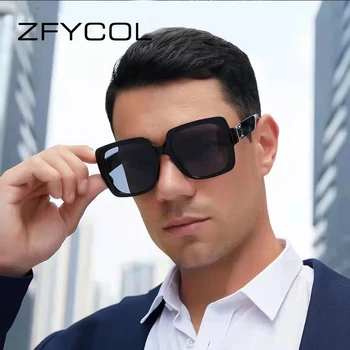 ZFYCOL Design 2023 Nové Vysoce Kvalitní Gothic Steampunk Brýle Muži Ženy Značky Návrhář Vintage Squre Kovový Rám Sluneční Brýle