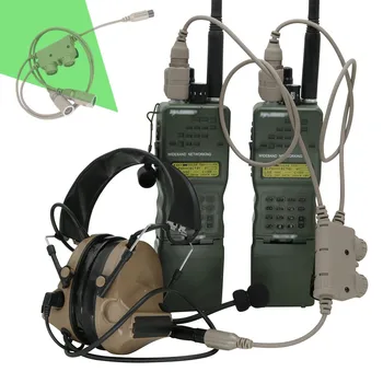 Taktické PTT Dual Komunikace RAC 6 pin Ptt pro ČLR 148/152/163 Walkie-talkie pro Taktická Sluchátka COMTAC Airsof Střílet earphon