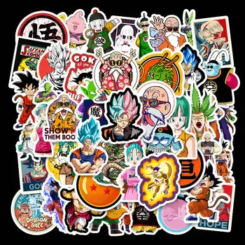 50ks Vodotěsné Vyměnitelné Japonské Anime Dragon Ball Samolepky Kufr Skateboard Notebook, Samolepky Graffiti