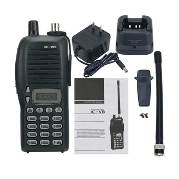 IC-V8 VHF Vysílač 5.5 W VHF Rádio Portable Walkie Talkie s 1650Mah Ni-MH Baterie pro ICOM
