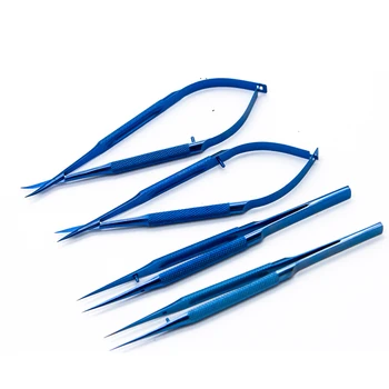 Titan Tlloy Chirurgické Nástroje, Oční Mikrochirurgické Zubní Nástroje, Jehly, Držáky + 11,5 cm Nůžky +Kleštičky