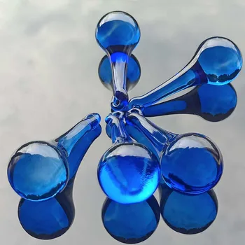 1KS 60MM Kapka Vody na Ledové Krystaly Přívěsek Modré Sklo Lustr Krystaly Lampa Části Suncatcher Visící Ozdoba Domova