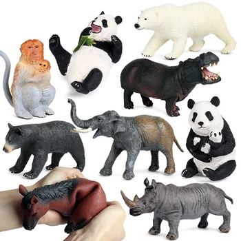 2021 Děti DIY Měkké Lepidlo Zvířecí Model Panda Slon Mléko, Kráva, Krokodýl Lední Medvědi Hroch Rhino hračky pro děti Dárek