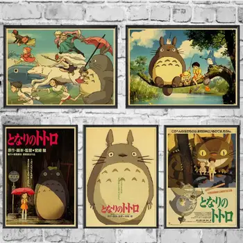 Můj Soused Totoro Kraftový Papír, Plakát, Malba, Tisk Zeď Klasické Kresby Malby Pro Rodiny, Děti Pokoj Dekor Obrázky Dárky