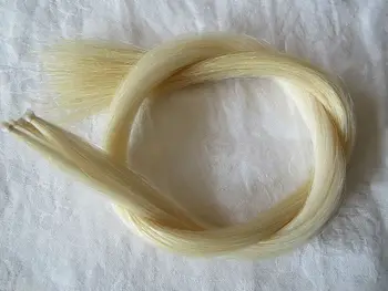 100g Koně Vlasy AAA bílého Koně vlasy Luk Části mongolských Hřebců 80-85cm