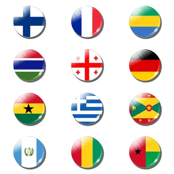 World Flag Lednice Magnet Vlajky Lednice Magnet Vlajky Suvenýry Finsko Francie Německo Řecko Ghana Gruzie Guinea Země