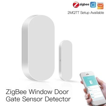 Tuya Zigbee Bezdrátové Okna, Dveře, Brány, Senzor Detektor S Magnetickým Reálném Čase Dálkové Monitorování Detektor Smart Life Aplikace