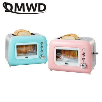 Automatický Elektrický Toustovač Pečení Chleba Stroj Z Nerezové Oceli Snídaně Sandwich Maker Zobrazit Okno Toast Gril Trouby 2 Plátky