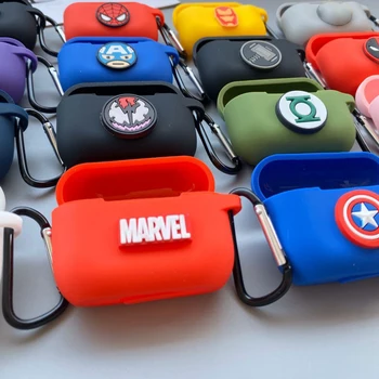 Marvel Captain America pro AirPods Pro 1 2 3 Případě Iron Man, Thor Bezdrátová Bluetooth Sluchátka Silikonové Funda pro Apple Air Pody