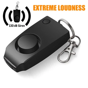 Anti-znásilnění Zařízení Alarm 130dB Bezpečný Zvuk Nouzové Útok Self-obranný Osobní Alarm Keychain