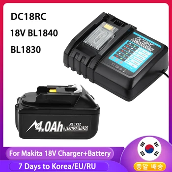 BL1860 18V 4.0 Ah Náhradní Baterie pro Makita 18V Baterie BL1830 BL1850 BL1840 BL1845 BL1815 LXT-400 Bezšňůrové elektrické Nástroje