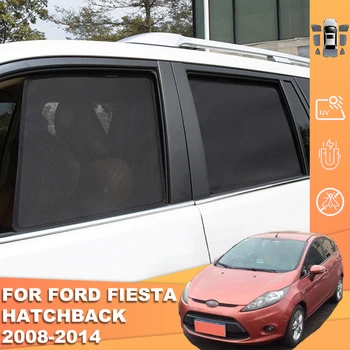 Pro Ford FIESTA Hatchback 2008-2017 Auto sluneční Clony Štít Magnetické Přední Sklo Rám Závěs Zadní Boční Okno, Sluneční Odstín Kšiltem