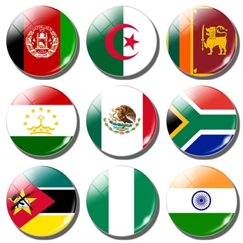 Magnet Na Ledničku, Národní Vlajka, Lednička Samolepky Afghánistán Alžírsko Srí Lanka Súdán Mexiko, Jižní Afrika, Mosambik, Nigérie
