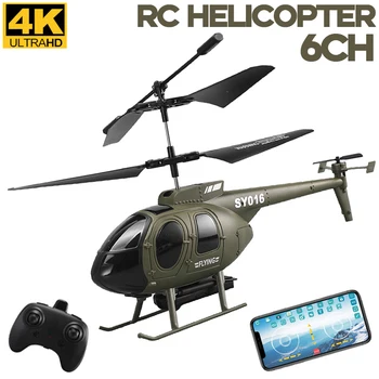 Rc Vrtulník 6Ch 4K Kamerou Rc Letadla 2.4 G Rc Vrtulníky pro Dospělé Elektrické Letadlo Létající Hračka, Děti, Hračky
