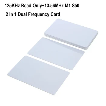 RFID, Duální Frekvence 125KHz EM4100 Pouze pro Čtení a 13.56 Mhz M1 Classic S50 Prázdné karty