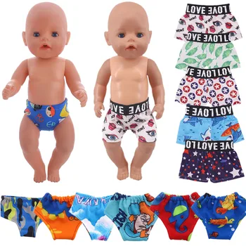 Doll Oblečení, Levné Karikatura Kalhotky Pro 18Inch Amerických a 43 cm Reborn Baby Doll Naše Generace Doplňky Denní spodní Prádlo Dítě Dárek