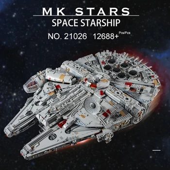 FORMY KRÁL 21026 Ultimate Collector Millennium Falke vesmírnou Loď Star Destroyer Plán Hračky 05063 05132 Stavební Bloky, Cihly 75192