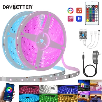 DAYBETTER RGB 5050 Led Strip Světlo Bluetooth App Ovládání DC12V Led Světlo Flexibilní Pásky Diodové Pásky Pro TV Podsvícení Pokoj Dekor