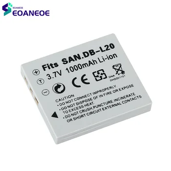 Nové 3.7 V 1000mAh Lithiová Dobíjecí Baterie Fotoaparátu Li-ion Baterie Pro Sanyo DB-L20 DMC-C1 CA65 E60 CG6 CA6 DMX-CA8 CG9