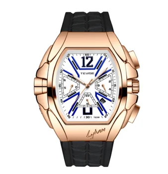 TEVISE hodinky muž mechanické automatické silikonové popruh muži hodinky pánské automatické hodinky top značky luxusní pánské hodinky
