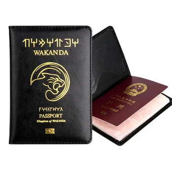 Fahion Wakanda Cestovní Doplňky Zlaté Razítko Leopard Pasu Držitele PU Kožené Cestovní Pas Kryt Karty ID Držitele