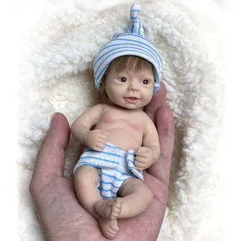 6 Palcový Pevný Silikonové Reborn Panenka Realistické Ručně Vyráběné Mini Roztomilý Bebe Reborn Panenku Pеборн Bebe Reborn Kукла