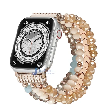 Popruh pro Apple Watch 8 Ultra Kapela 49mm 44mm 40mm Šperky Náramek 42mm 38mm Watchwrist Ženy Iwatch Série 7 6 RO 5 4 41 mm 45mm