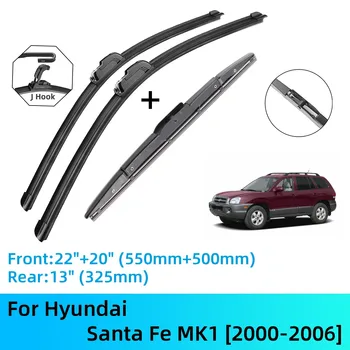 Pro Hyundai Santa Fe MK1 Přední Zadní Stěrače Kartáče Frézy Příslušenství J U Háček 2000-2006 2000 2001 2002 2003 2004 2005