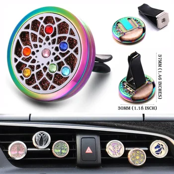 Nová Barva Crystal Žádný Magnet Aroma Auto Osvěžovač Vzduchu Parfém Aromaterapie Difuzor Medailon Esenciální Olej Difuzor Pronájem Klip Šperky