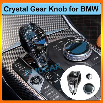 3ks/Set Crystal Gear Shift Knob pro BMW 3/4/8/Z4/X6/X7/X5 Series G02 G05 G06 G07 G08 G20 G22 G28 G22 G29 G30 F10 F30 F15 F16