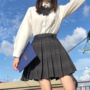 Dlouhý/Krátký Rukáv Kompletní Sadu Japonské Školní Uniformy Jk Seifuku pro Holčičku Vysoký Pasu Skládaný Sukně Anime Student Cosplay Školačka