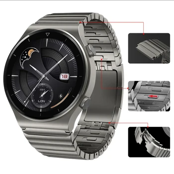Původní Titan Grey Popruh pro Huawei Watch GT2 Pro 22mm Nerezové Oceli Correa Kovu Hodinky Kapela pro GT2 46mm GT2e Zápěstí Kapela