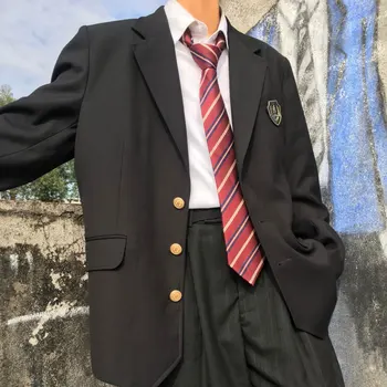 Korejské Vysoké Školy Seifuku Muži Dlouhé Rukávy DK Sako Student Podzim Zimní JK Uniformu Sako College Styl Kabát Oblečení