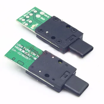 1ks Typ C Samec zkušební desce s lehkým USB 3.0 PCB Deska Adaptéru Vysoký Proud Konektoru Zásuvka Pro Datové Linky Vodič Kabelu Přenos