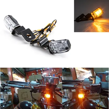 8mm Mini LED Motocykl Zase Signálu, Světelný Indikátor Lampy Pro BMW Cafe Racer Honda Scooter ATV Rohu Světla 12V