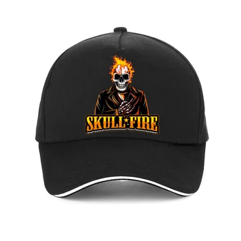 Pánské Skull Baseball cap Módní Letní Ghost Rider Cool Táta klobouk 3D tisku Rock Skull Fire muži čepice Venkovní Ležérní snapback čepice