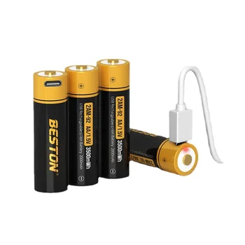 Lithium AA baterie 3500mWh hračka KTV baterie 1,5 V konstantní napětí rychlé nabíjení USB nabíjecí baterie 14500 baterie