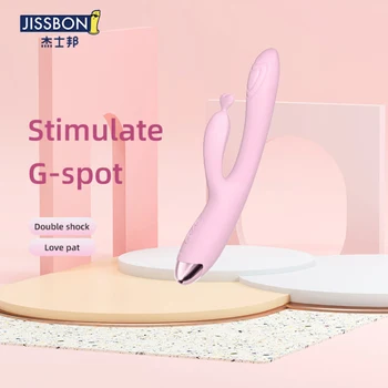 Jissbon G-Spot Facku Bunny Vibrátor 8-Frekvence Dildo Stimuluje Ženský Klitoris C-Spot Rabbit Vibrační Sexuální Hračky