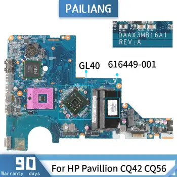 616449-501 Pro HP Pavillion CQ42 CQ56 DAAX3MB16A1 616449-001 GL40 DDR2 základní Deska Notebooku základní deska testováno na tlačítko OK