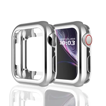 silikon, Slim Soft Pouzdro pro Apple Watch Série 1 2 3 38MM 42MM Plating Ochranný Kryt pro iwatch Série 4 5 40MM 44MM