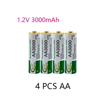 1.2 V Dobíjecí Baterie AA 3000mAh 1.2 V NI-MH LED Hračky Přehrávač Hračky Recyklace Baterie Mix Barev GTL EvreFire