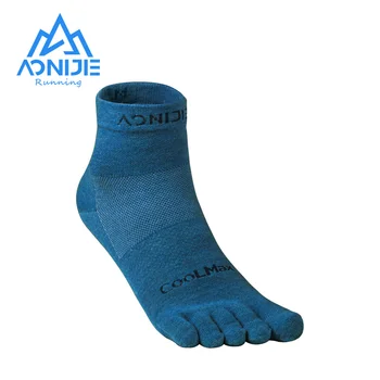 AONIJIE E4109S Aktualizovat Jeden Pár Low Cut Ponožky Čtvrtletí Sportovní prstové Ponožky Ideální Pro Pět Špičkou Naboso Běžecké Boty, Maraton