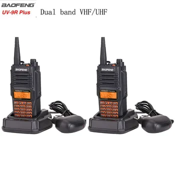 1 nebo 2 Sada BaoFeng UV-9R plus Dual Band Walkie Talkie IP68 Vodotěsný 10W High Power UV9R Plus UV-9R+ obousměrný Rádiový Vysílač