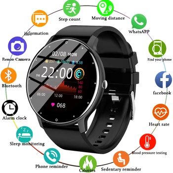 LIGE 2022 Nové Chytré Hodinky Muži Srdeční Frekvence Sportovní Multifunkční Vodotěsné Plně Dotykový Displej Smartwatch Muže, Ženy Pro Android iOS