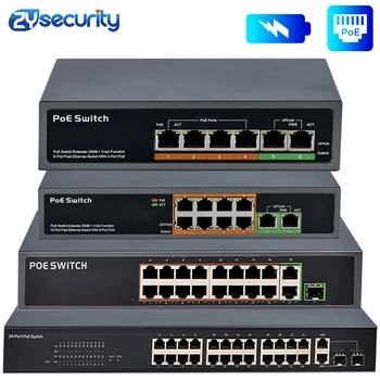 4 8 16 24 Port Sítě Ethernet Poe Switch Gigabit 48V Bezdrátové AP 250M IEEE 802.3 af/at Power over Ethernet pro PoE IP Kamery